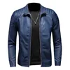 Heren lederen faux heren staande kraag Jacke lederen motorjas heren bomberjasmode trend gepersonaliseerde winterkleding 231012