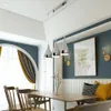현대식 식당 천장 펜던트 조명 광택있는 은색 매달려 램프 레스토랑 발코니 샹들리에 조명기구