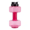 Dumbbells Outdoor Fitness Cycling Camping Water Bottle Gym Sport PET Dumbbell Shape Kettle