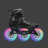 Patins à roulettes en ligne Sepatu roda kecepatan sneaker pour jalanan Skating balap 3 tailles 125mm R5 3x125mm 231012