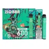 Original 100% ZLQ BAR 600bouffées E Cigarettes Vape Pen 2ml 2% 0% Dispositif Jetable cigarette électronique