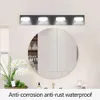 Modern hembelysning LED Black 4-Light Vanity Lamp-armaturer över spegel badväggbelysning