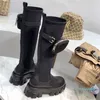 Bottes de Combat au dessus du genou, bottines de moto, chaussures de styliste pour femmes, mode