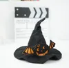 2023 moda calda unisex cappelli a tesa larga di alta qualità Campaniform zucca cappello da strega di Halloween 2 pezzi ordine della miscela