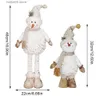 Decorações de Natal Ano Novo 2022 Bonecas de Natal Telescópicas Ornamento Macio Boneco de Neve Boneca de Pé Feliz Natal Decoração para Casa Presente de Natal T231012