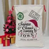 Julklapp Wrap Bag Sack DrawString Santa Ankomst Claus Storage Candy Väskor Stora Xmas gåva Holder Party Supplies ZXF 10