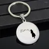 Keychains Girl Bowing Bubbles Keychain Disc Pendant Jewelry Present till grossistpris YP7422