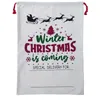 Julklapp Wrap Bag Sack DrawString Santa Ankomst Claus Storage Candy Väskor Stora Xmas gåva Holder Party Supplies ZXF 10