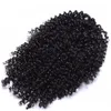 Chic Natural Kinky Curly cordão rabo de cavalo mongol puff bun chignon onda cordão rabo de cavalo remy extensões de cabelo cabelo humano rabo de cavalo peruca 120g