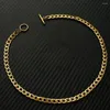 Ketten MinaMaMa Edelstahl Kubanische Kette Halskette Für Frauen Chunky Toggle Choker Kragen Halsketten Hip Hop Schmuck