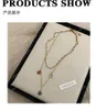 Chains Ancient Colored Double-layer Titanium Steel Colorless Women's Necklace Light And Luxurious Small Design High-quality