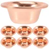 Cuencos 7 PCS Yoga Bowl Mini vasos tibetanos Exquisito Budismo Taza Red Potable Agua Ofrendas Contenedor fino
