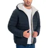 Pioneer camp jaqueta de inverno masculina forrada com sherpa, jaqueta quente com capuz, resistente à água, casaco acolchoado isolado