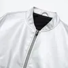 Женская куртка осеннего стиля с воротником-стойкой и длинными рукавами, свободная универсальная куртка-бомбер из искусственной кожи, топ на молнии из искусственной кожи 231011