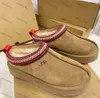 Zapatillas Tasman Diapositivas de piel castaña Piel de oveja Shearling Tazz NUEVAS mulas Mujeres Hombres Ultra Mini Bota con plataforma Zapatos sin cordones Ante Parte superior Comodidad U G G BOTAS Otoño Invierno bb