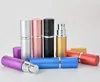 Groothandel 5 ml draagbare mini aluminium navulbare parfumfles met spray lege make-upcontainers met verstuiver voor reizigers