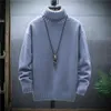 Men s Sweaters Turtleneck Men Clothing Autumn Winter Casual Pullover Tops Knitted Solid Color Long Sleeve Shirts 231012