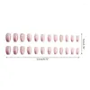 Kunstnagels Kits 24 Stuks Naakt Roze Acryl Nep Geen Lijm 12 Maten Volledige Dekking Vingernagels Druk Op Drop