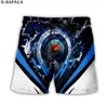 Shorts pour hommes Tir à l'arc Sport Joueur d'équipe Tir 3D Imprimer Hommes Streetwear Taille élastique Été Plage Harajuku Casual Cordon-5