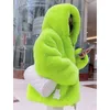 Ceketler Gençler Kız Kürk Kapşonlu Kısa Tarz Çocuk Sonbahar Kış Kışla Sahte Katlar 2023 Çocuk Kore Moda Dış Giyim