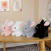 Forniture di giocattoli di Natale Vita reale Fluffy Rabbit Peluche Realistico Bunny Doll Morbido peluche Ciondolo Portachiavi Regalo di compleanno per bambini Bambini R231012