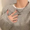 Hänge halsband 2023 svart pläd hjärta kvinnors halsband koreanska mode coola tjej parti