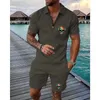 Męskie dresy dresowe Polo Tracksuit Sets for Man Clothing Dark Skull Deejay z Południowoafrykańską flagą ubrania mężczyźni Camisetas de Hombre