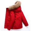 Parkas pour hommes col en fourrure blanc canard veste d'hiver hommes coupe-vent à capuche épaissir multipoche manteau mâle garder au chaud 30 degrés 231011