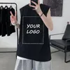 Débardeurs pour hommes Votre conception T-shirt personnalisé Coton Logo / Image DIY T-shirt sans manches Casual Hommes Femmes Manches courtes Streetwear