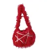 HOT Faux Fur Shoulder Bag Fleece Retro Cross Body Sweet Cool Wind Tote Y2K Plush Spicy Girls Punk Large Capacity Crossbody