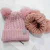 Chapéus de inverno quentes para crianças de 0 a 12 anos, gorro de grife, balde, chapéu de Papai Noel, colorido, adorável, gorro de malha dupla bobble, chapéus para crianças, bonés de caveira, chapéu com letras, 5 cores