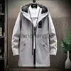 Men's Trench Coats 2022 New Men's Thin or Thick With Velvet Windbreaker Men Hooded Printed Overcoats Casual Long Trench Coats Male M-4XL J231012