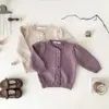 Cardigan 7087 Księżniczka Baby Girls Sweters Knofry Cardigans Bardigans Infant Tops Ubrania dla dzieci 231012