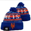 New York Beanies Mets Bobble Chapéus Baseball Ball Caps 2023-24 Fashion Designer Bucket Hat Chunky Knit Faux Pom Beanie Christmas Sport Knit Hat