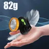 헤드 램프 강한 가벼운 미니 헤드 라이트 실외 배터리 배터리 충전식 유형 C 헤드 장착 램프 나이트 낚시 방수 헤드 램 Q231013