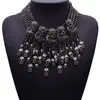 Chokers Exaggerated Necklace Skeleton Head Short Chain Female Retro Fashion Collar Skull Necklace Punk Party Jewelry Women 231012