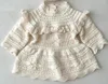 Dziewczyna sukienki 2023 Autumn Baby Retro Retro Knited Sweter Sweter Sweter Boy Niemowlę Czyste Kolor Suspeners Koszyt Bawełniany top