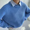 Damenblusen, Strickpullover, Basic, warm, Vintage-Grün-Pullover, gestrickt, übergroß, dick, locker, weißer Pullover, Pullover für Damen 2023