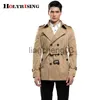 Men's Trench Coats Holyrising Men Trench Coat Slim Coats Casual Streetwear Windbreak Mens Clothing Shorts Vintage Overcoat Size S-4XL 18746-5 J231012