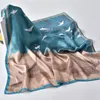 Sarongs 100% Silk Square Scarf For Women 65x65cm Vackert designmönster Tryckt lyxigt Elegant Silk Kerchief handduk Real Silk 231011