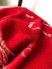 Projektant marki szalik luksus v szaliki kaszmirowe grube szal Kobiety długa zima pana paszmina długie czerwone okłady hidżab z flack faulard l6618 z pudełkiem