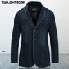 Men s Suits Blazers Mens Denim Blazer Male Suit Oversized Fashion Cotton Vintage 4XL Blue Coat Jacket Men Jeans BG2182 231012