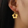 Boucles d'oreilles gothiques Punk en forme de cœur pour femmes, pendentifs minimalistes en forme de fleur de soleil, bijoux cadeaux de fête, 231012