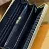Designer Classic Cotton Padded Letter Long Purse and Card Simple Solid Color Universal New Clip Stylish Fan Box