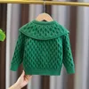 Cardigan Baby Sweater For Girls in Spring Autumn Children's Online Celebrity Coat for Girls Coat Sticked Cardigan Kids kläder 231012