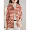 Vestes Femmes Printemps Automne Court Plaid Manteau 2023 Costume Veste Tendance Style Occidental Vêtements D'extérieur Petit Parfum Mode Pardessus Dames