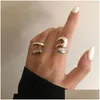 Foxanry Minimalist Rings For Women Fashion Creative Hollow Irregar Geometric Birthday Party Jewelry Dhgarden Otjtt