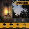 Nowoczesna lampa ścienna 4 żarówka E12 Gniazda bazowe Candelabra Lantern Black Outdoor Outdoor Lampa (bez żarówek)