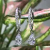 Boucles d'oreilles en forme de poire délicate Cz pour femmes, cristal de haute qualité, polyvalent, joli cadeau, bijoux de mode, fête quotidienne, Dhgarden Otli2