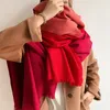 Scarves Winter Warm Solid Thick Cashmere Scarf for Women Large 70*200cm Pashmina Shawl Wraps Bufanda Female with Tassel Scarves 231012